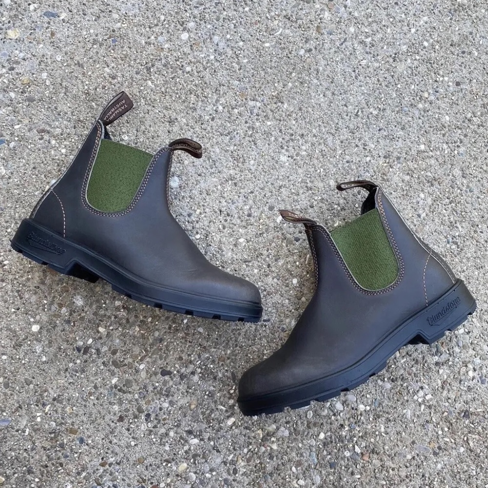 Blundstone BL 519 Original 500 Stout Brown Olive Leather Chelsea Boots